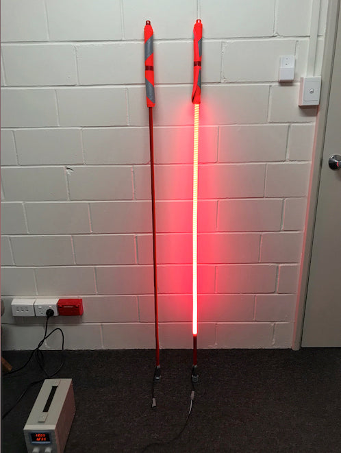 LED whip for vehicles, featuring a vibrant and flexible lighted design to enhance visibility and safety, especially in low-light conditions.